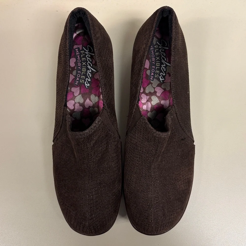 SKECHERS FLEXIBLE SIGNATURE LOAFER SLIP ON COMFORT CLOG OFFICE CASUAL SIZE 10